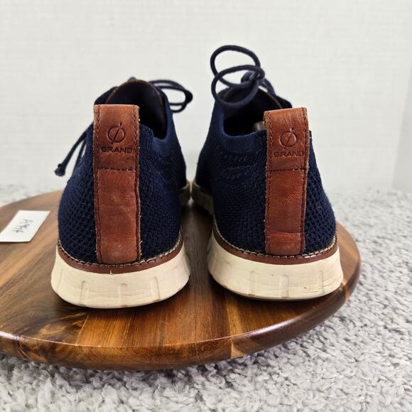 Cole Haan Mens 12M ZeroGrand Navy Stitchlite Casual Wingtip Oxford Daily Sneaker main image 5